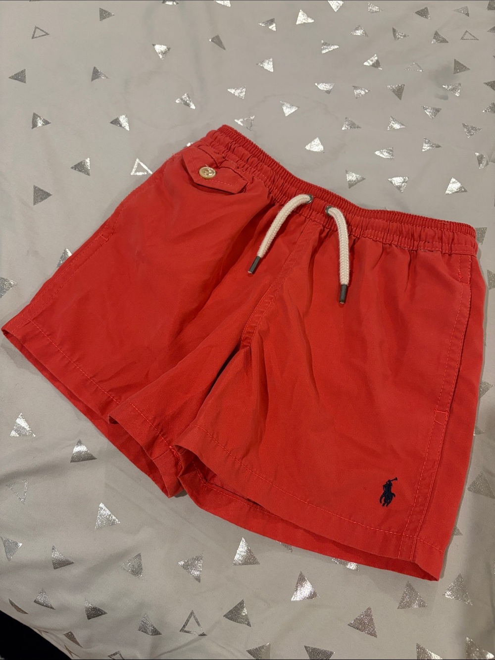 Polo by Ralph Lauren Red Kids Swim Trunks